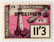 (un) 11/3d Magenta & Black (1961)