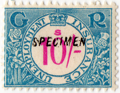 (202) 10/- Turquoise & Magenta (1931)