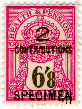 (un) 6/8d Magenta & Olive (1945)