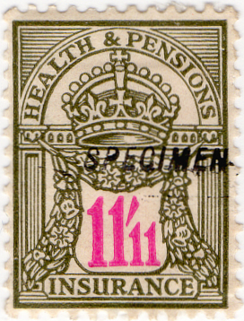 (108) 11/11d Olive & Magenta (1926)