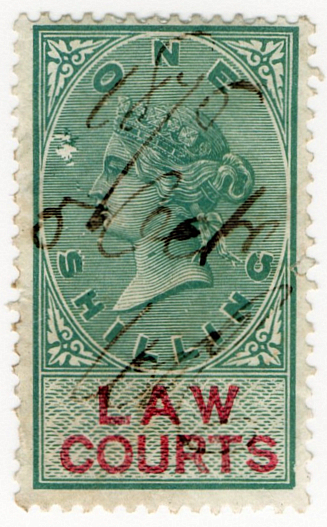 (03) 1/- Green & Carmine (1873)