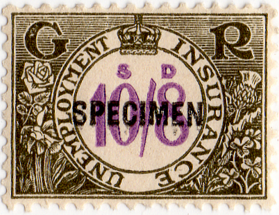 (134) 10/8d Dark Grey & Mauve (1921)