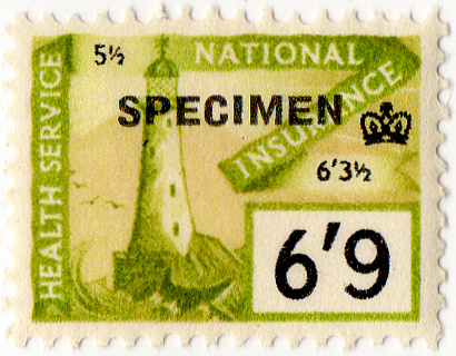 (un) 6/9d Lime Green & Black (1961)