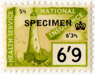 (un) 6/9d Lime Green & Black (1961)