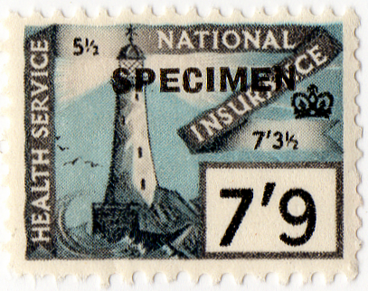 (un) 7/9d Light Blue & Black (1961)
