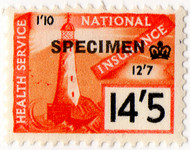 (un) 14/5d Orange & Black (1961)