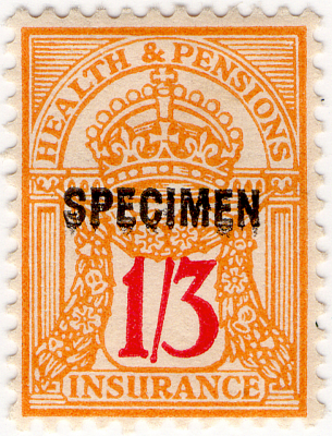 (65) 1/3d Yellow & Cerise (1929)