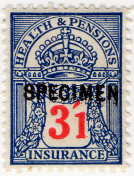 (91) 3/1d Blue & Red (1946)