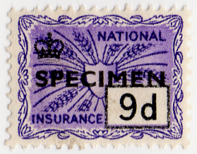 (un) 9d Violet & Black (1957)