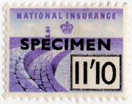 (un) 11/10d Violet & Black (1956)