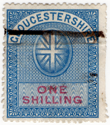 (09) 1/- Blue & Carmine (1870)