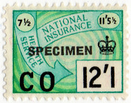 (242) 12/1d Turquoise & Green (1965)