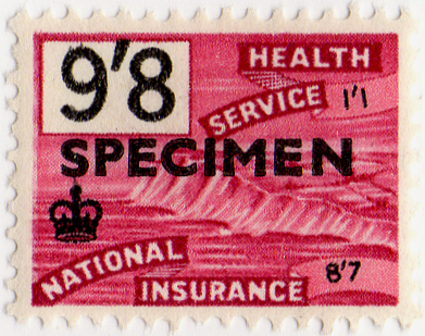 (134) 9/8d Carmine & Black (1959)