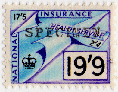 (un)19/9d Blue & Purple (1961)