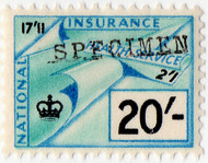 (un) 20/- Blue (1961)