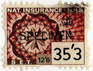 (261) 35/3d Red & Brown (1966)