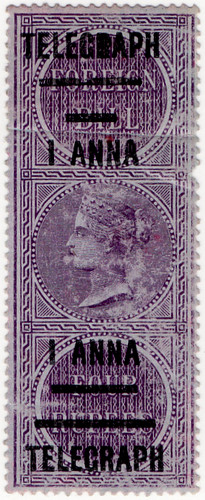 India Telegraph 1a (overprint)