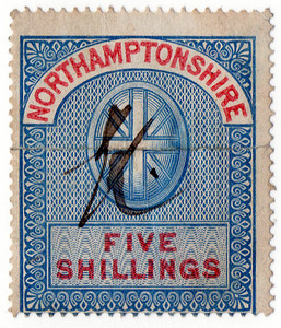(12) 5/- Blue & Carmine (1870)