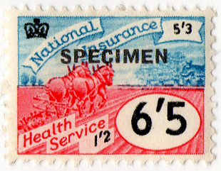 (un) 6/5d Blue & Magenta (1961)