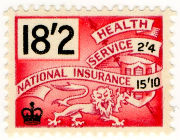 (129) 18/2d Red & Black (1959)