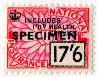 (un) 17/6d Carmine & Red (1955)