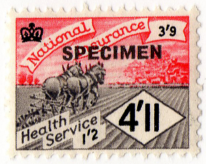 (un) 4/11d Red & Grey (1961)