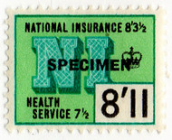 (167a) 8/11d Green & Blue (1963)