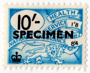 (125) 10/- Blue & Black (1959)