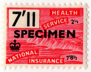 (132) 7/11d Red & Black (1959)