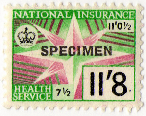 (206) 11/8d Green & Rose (1965)