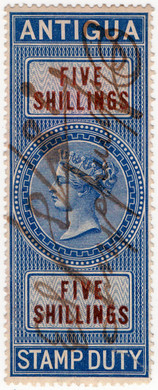 (10) 5/- Blue & Orange (1870)