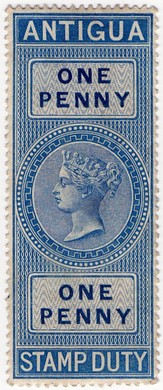 (01) 1d Blue & Blue (1870)