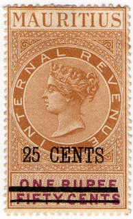 (60a) 25c Overprint (1885)