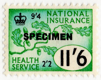 (un) 11/6d Green & Cyan (1960)