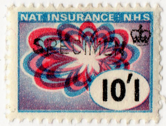 (un) 10/1d Blue & Red (1967)