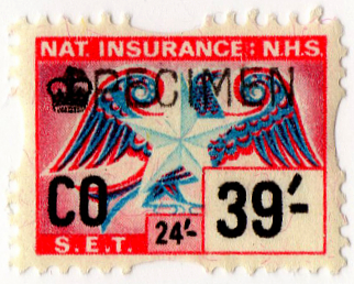 (446) 39/- Red & Blue (1969)