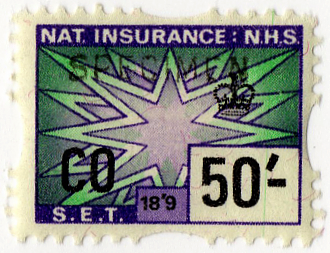 (396) 50/- Purple & Green (1968)