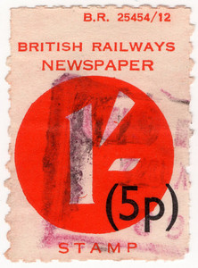 1/- Newspaper Parcel (decimal overprint)