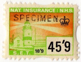 (385) 45/9d Lime & Orange (1968)