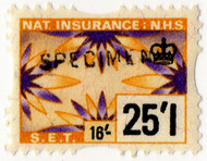 (433) 25/1d Purple & Yellow (1969)