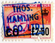 (728) £2.50 Magenta & Orange (1974)