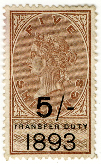 (52) 5/- Brown & Black