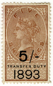 (52) 5/- Brown & Black