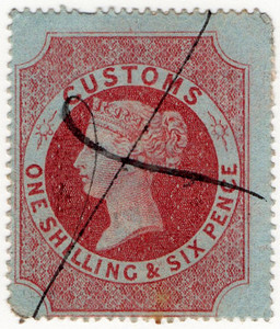 (23) 1/6d Red on Blue Paper (1860)