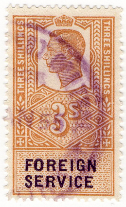 (05) 3/- Golden Brown & Blue (1951)