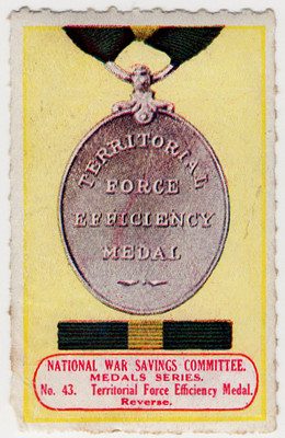 Territorial Force Efficiency Medal (reverse)
