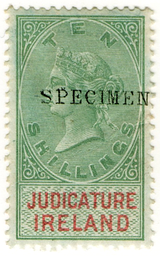 (24) 10/- Green & Red (1882)