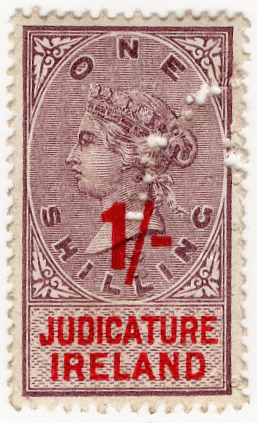 (43) 1/- Lilac & Red (1895)