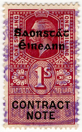 (33) 1/- Claret Red & Black (1922)