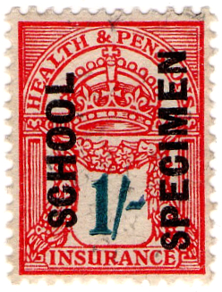 (58) 1/- Red & Turquoise (1941)